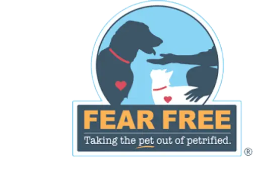 Certificação Fear Free - Metodologia de atendimento veterinário que reduz o medo e ansiedade dos pets durante as consultas.